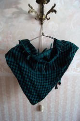 Шарф черно-бирюзовый отличное состояние