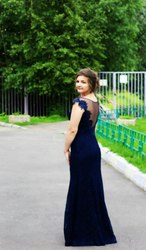 Вечернее платье синее 